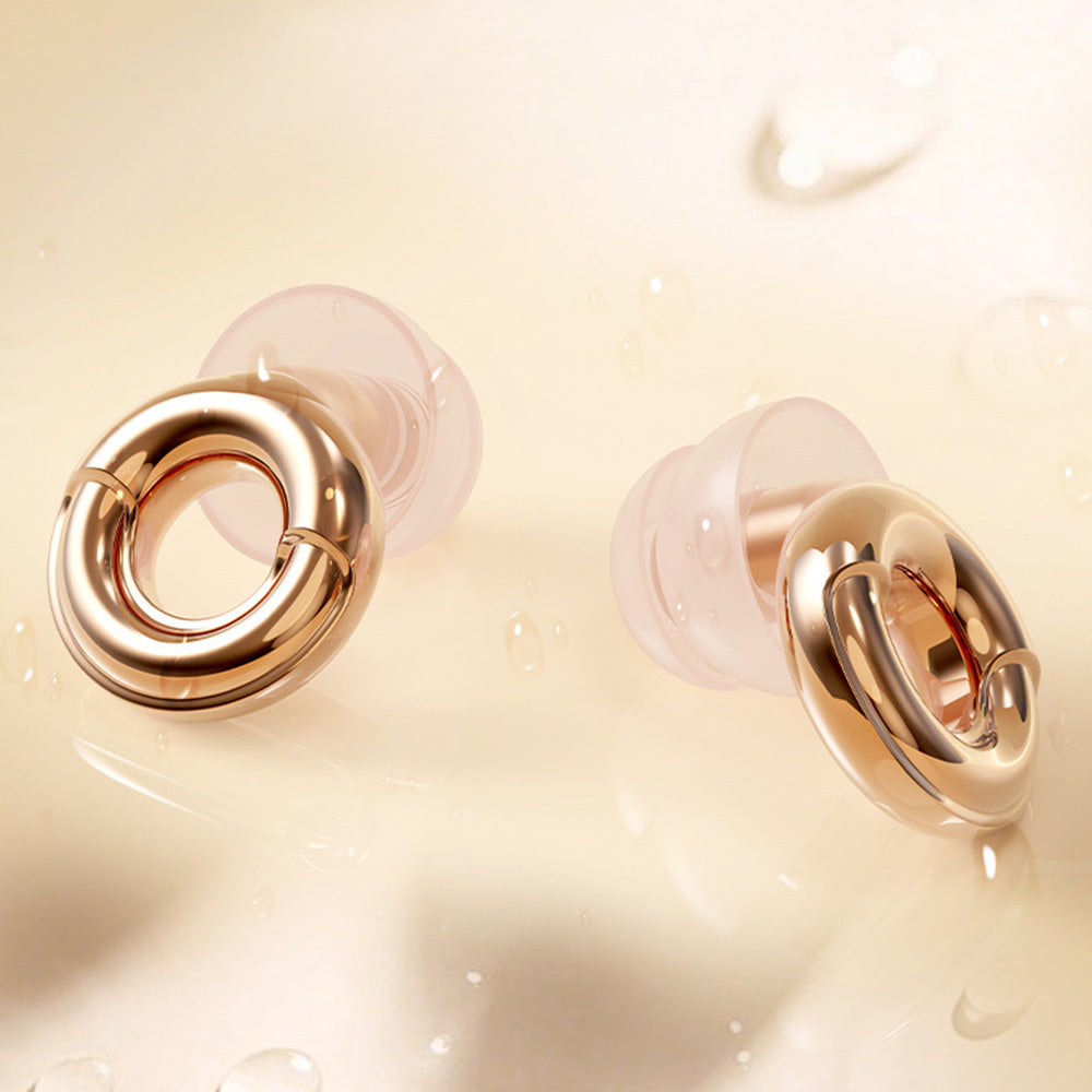 Silicone Noise Reduction Earplugs with 3 Pairs of Ear Tips - Gold