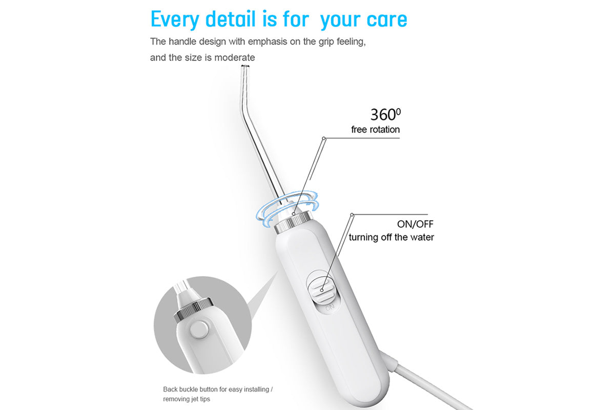 10 Levels Electric Oral Irrigator 600ML Water Flosser Interdental Cleaner
