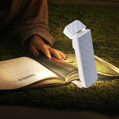 Clip-On Reading Light with Flexible Adjustable Arm-White