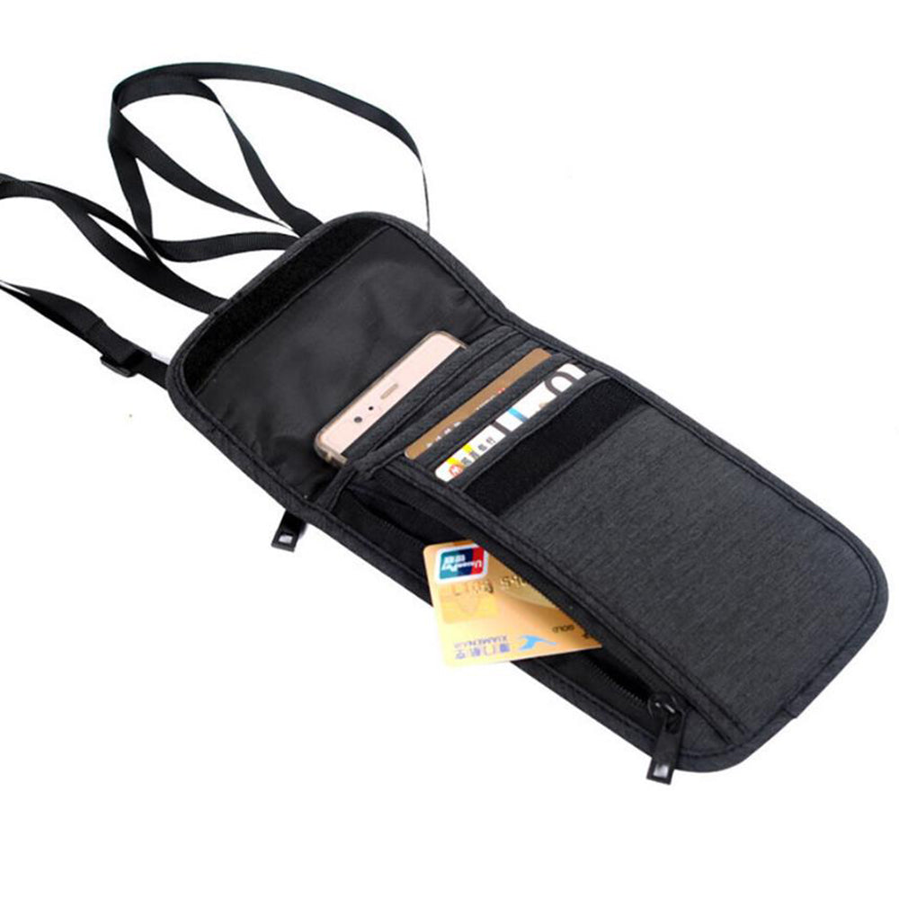 RFID-Blocking Wallet Travel Security Passport Card Holder Anti-Theft Pouch