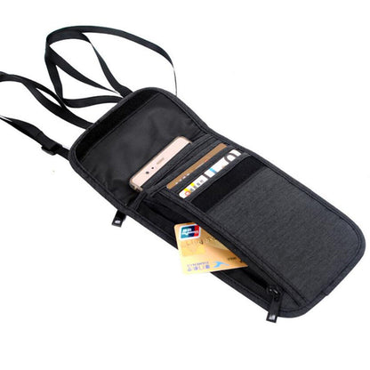 RFID-Blocking Wallet Travel Security Passport Card Holder Anti-Theft Pouch