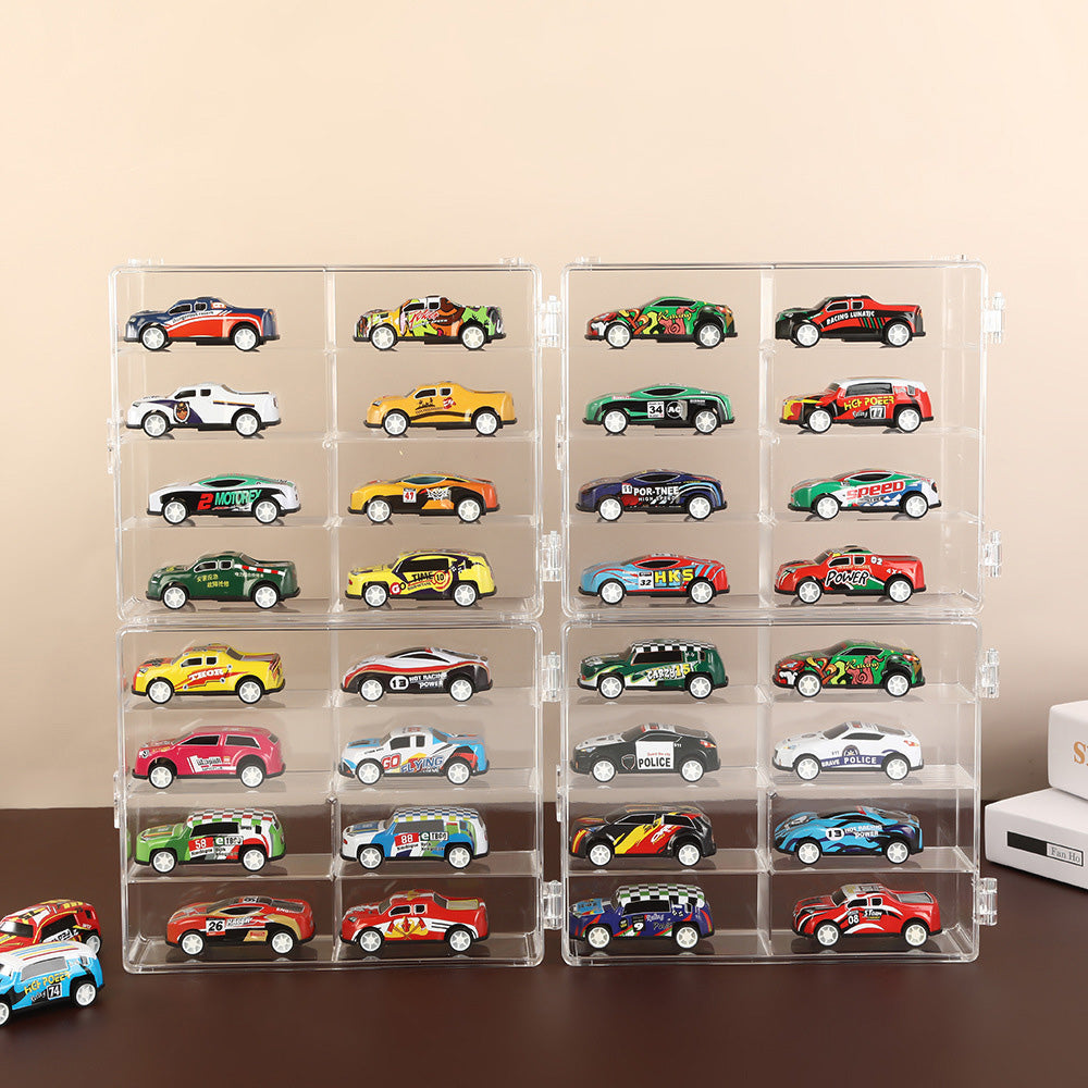 Car Model Display Case Clear Storage Rack for Toy Car Collection