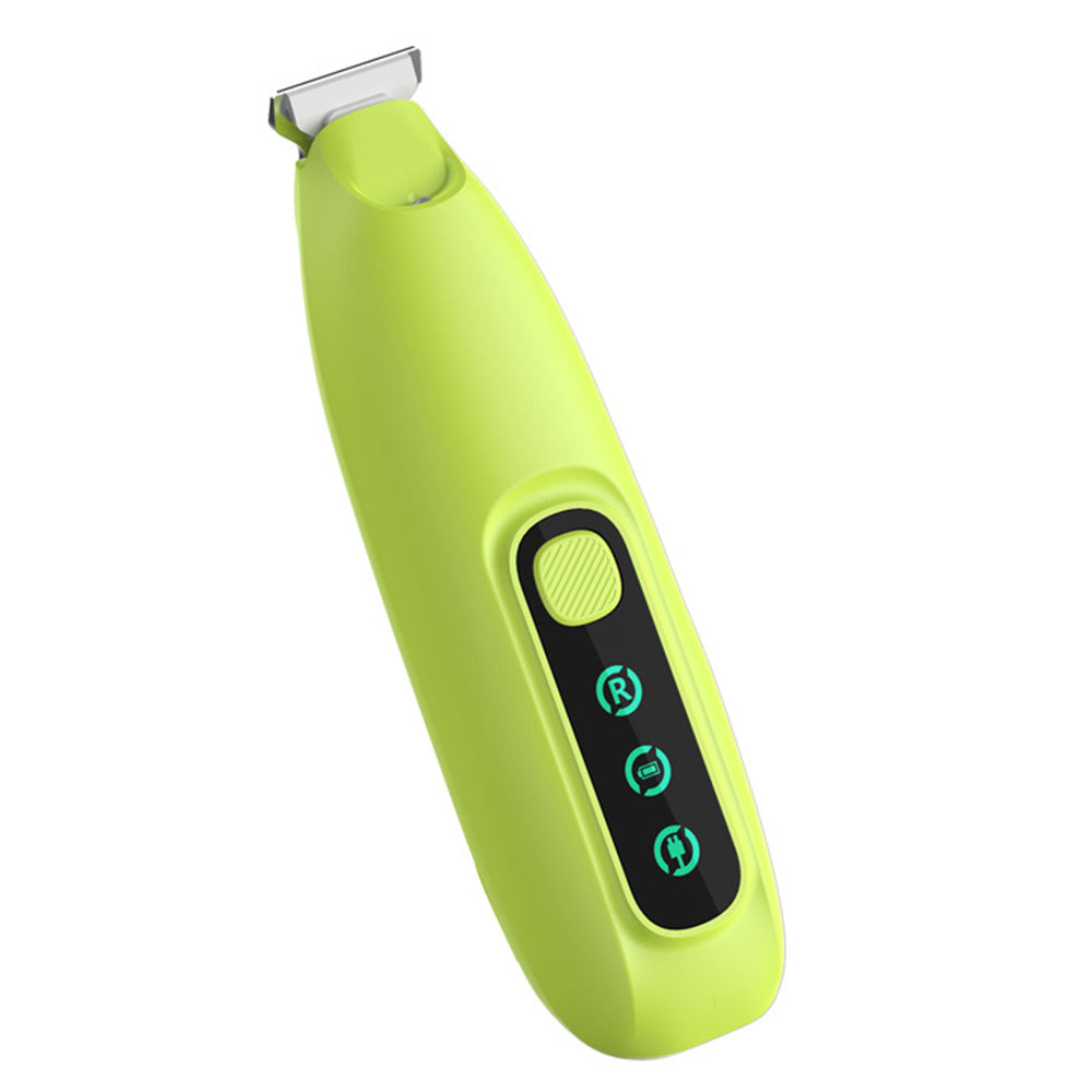 Pet Grooming Clipper Rechargeable Cat Dog Hair Trimmer with LED Light Green