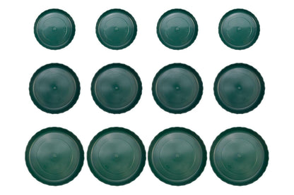 12Pcs Round Plastic Plant Saucers Durable Flower Pot Tray for Indoor Outdoor