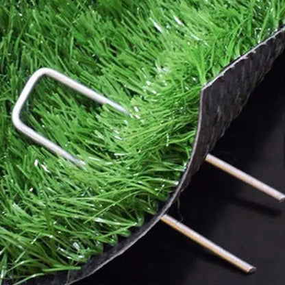 50Pcs 15cm Galvanized U Shaped Stakes for Weed Barrier and Landscape Fabric-2.5mm