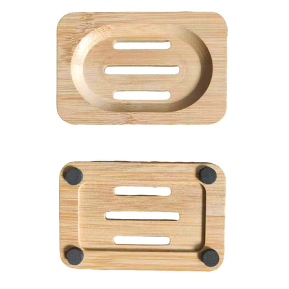 2PCS Wood Soap Dish Storage Soap Holder Soap Tray For Home Bathroom