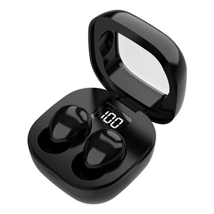 Wireless Bluetooth Small Headphone  Mini Invisible Earbuds with Charging Case for Sleep Work Sports Black