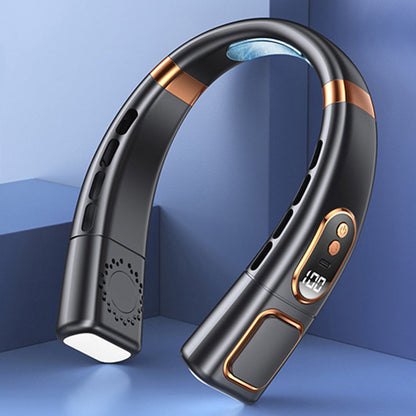 Neck Air Conditioner Wearable Personal Fan with Cooling Plate and Adjustable Airflow Black