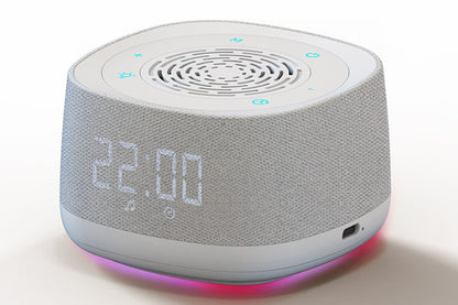 White Noise Sound Machine With Alarm Clock And Breathing Light-White