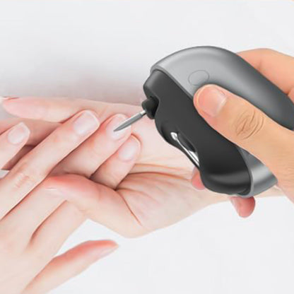 Multifunctional Electric Nail Clipper & Grinder for Safe Painless Nail Care Gray