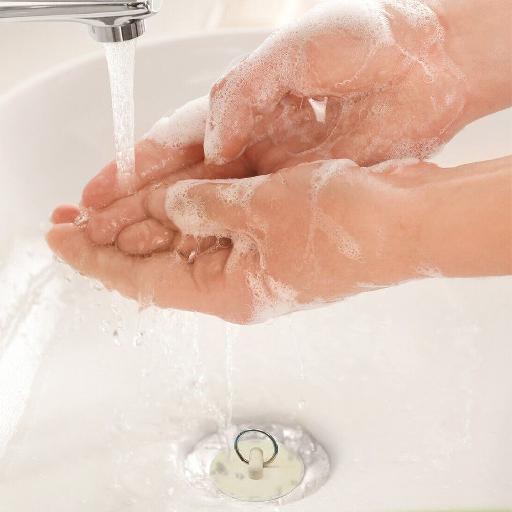 4 Pieces Sink Stoppers with Pull Rings for Basins and Bathtubs