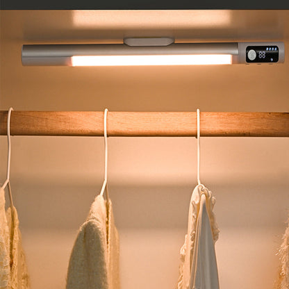 Magnetic Motion Sensor Light 3 Colors Adjustable Light Bar for Cabinet Bedside Under Counter White