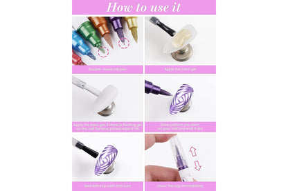 10 Piece Nail Art Pens Set