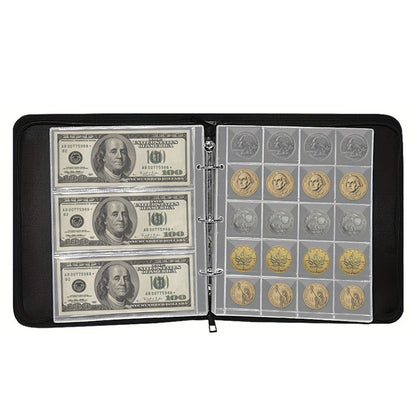 Fireproof Coin Collection Album for Coin Currency Collection Supplies and Stamps