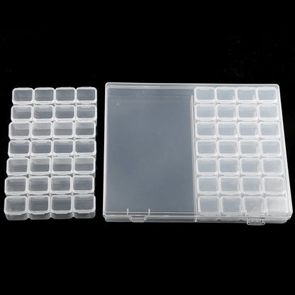 Grid Plastic Jewelry and Bead Storage Organizer Box for Crafts