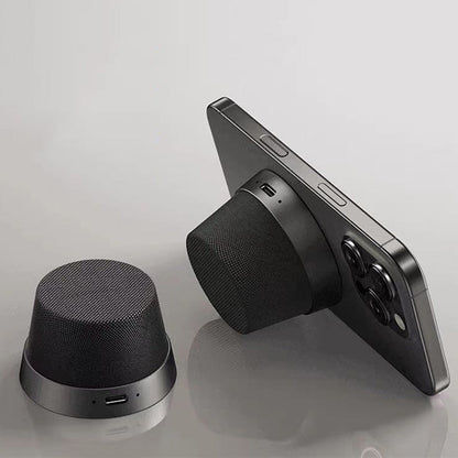 2-in-1 Portable Bluetooth Speaker and Phone Stand Gift for Birthday Christmas Black