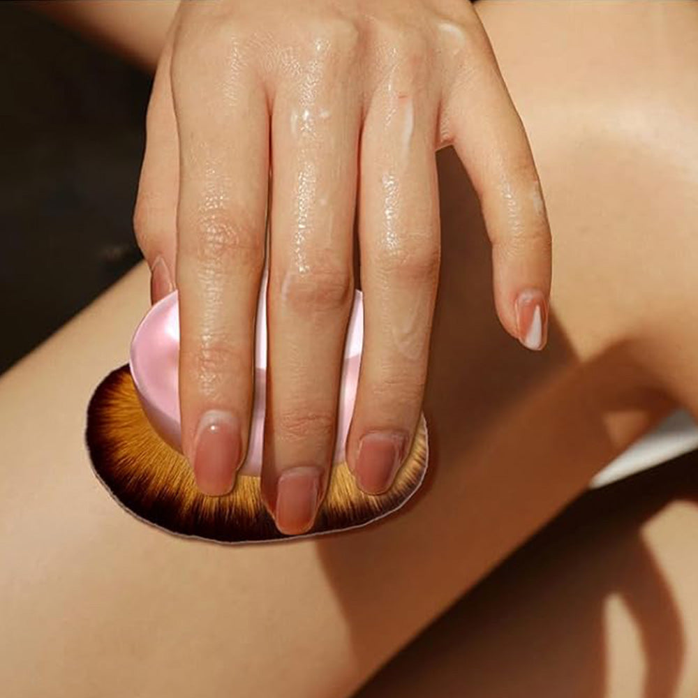 Extra Large Body Makeup Brush for Self Tanner & Liquid Cream Blending Pink