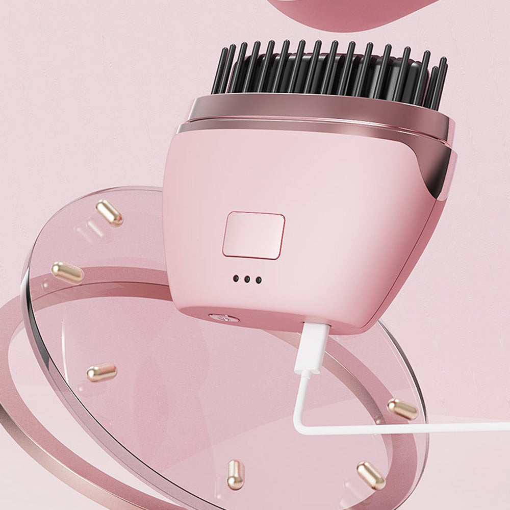 Rechargeable Portable Mini Straight Hair Comb-Pink