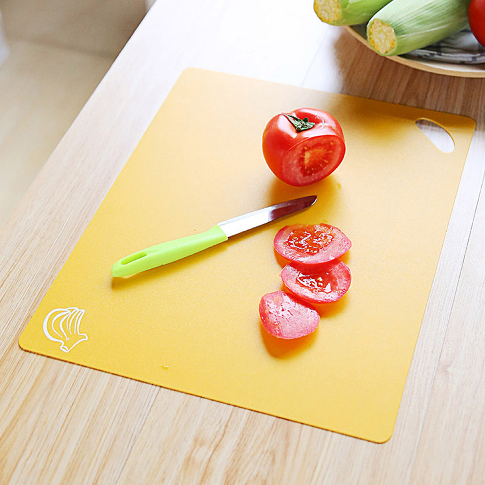 6 Pack Flexible Plastic Cutting Mats Non Slip Kitchen Cutting Boards Set with Food Icons