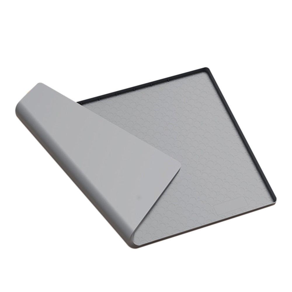 Silicone Under Sink Mat with Raised Edge - Grey