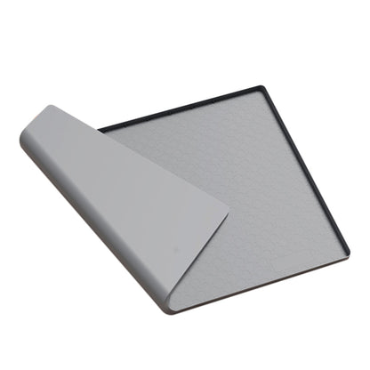 Silicone Under Sink Mat with Raised Edge - Grey