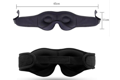 Bluetooth Sleep Headphones Wireless 3D Sleep Mask Bluetooth 5.0 Music Eye Mask with Ultra-Thin Stereo Speaker-Black