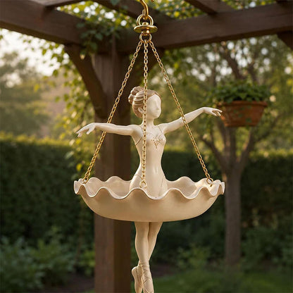 Ballerina Hanging Planter Resin Ballet Dancer Decor Pot