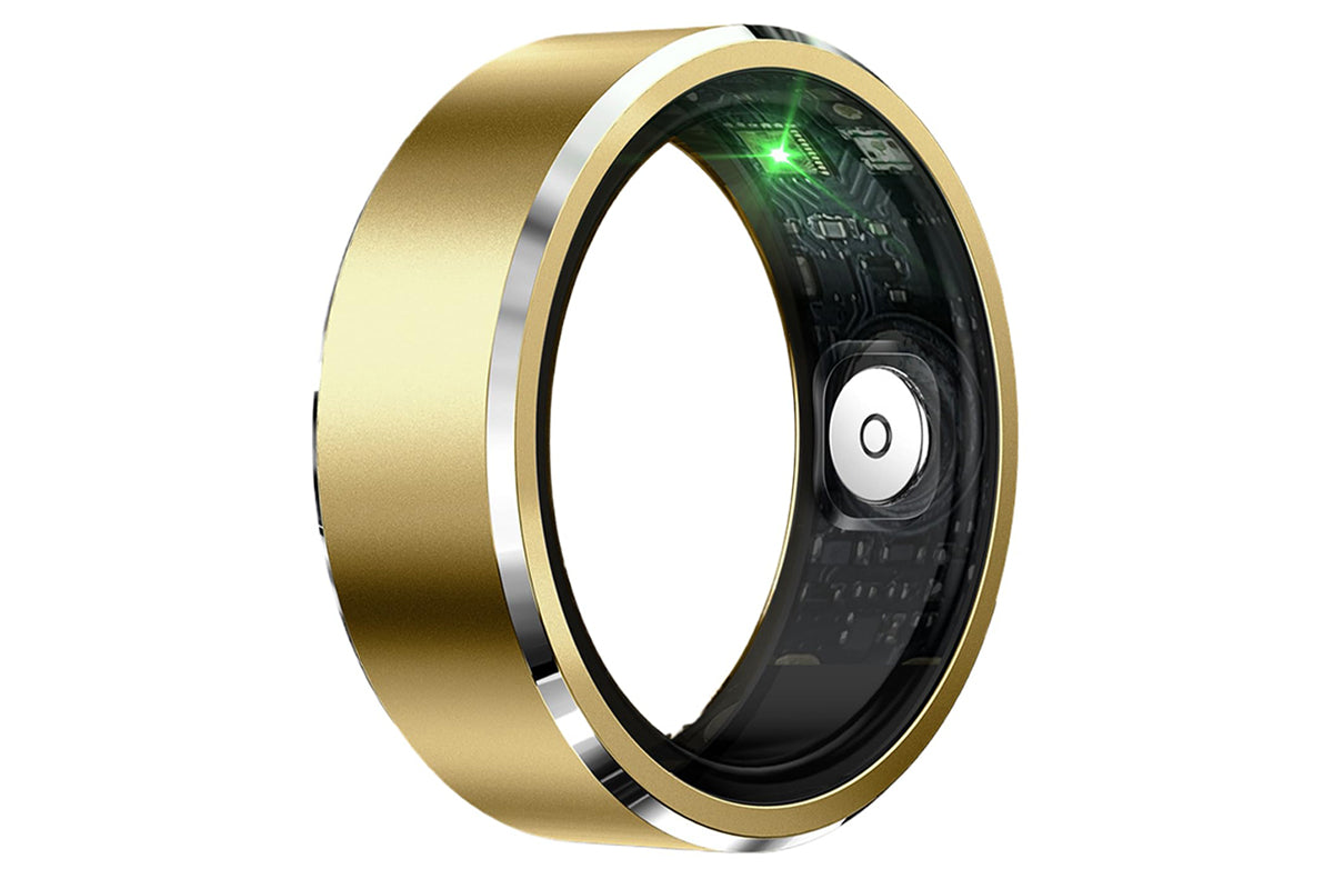 Gesture Control Smart Ring Health Tracker - Gold