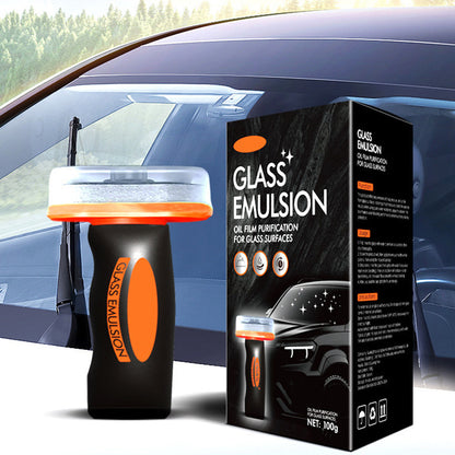 Glass Oil Film Remover For Car Roll-On Glass Compound With Cleaning Board
