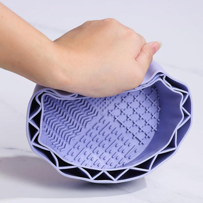 2Pcs 3 in-1 Makeup Brush Cleaner Sillicone Cleaning Bowl