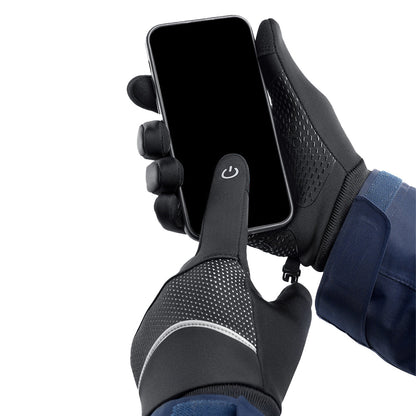 Unisex Touch Screen Gloves Winter Warm Riding Gloves Running Mittens Black