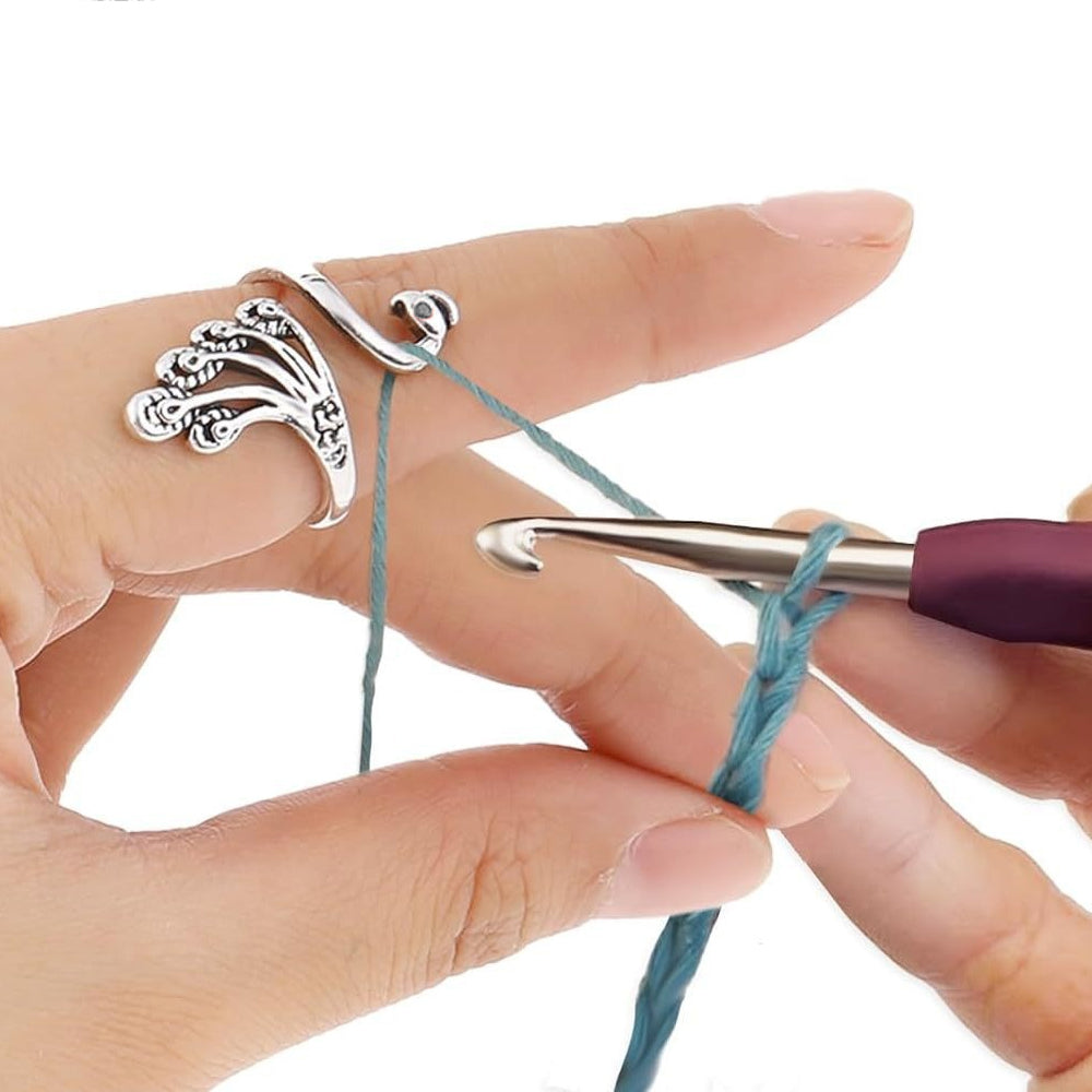 2Pcs Adjustable Ring Knitting Loop Knitting Sewing Accessories Style 1