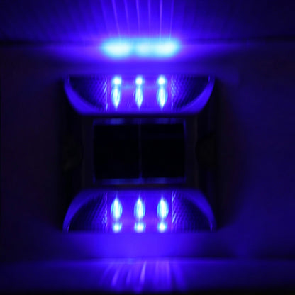 2 Piece Solar Deck Lights for Roadway Driveway - Blue