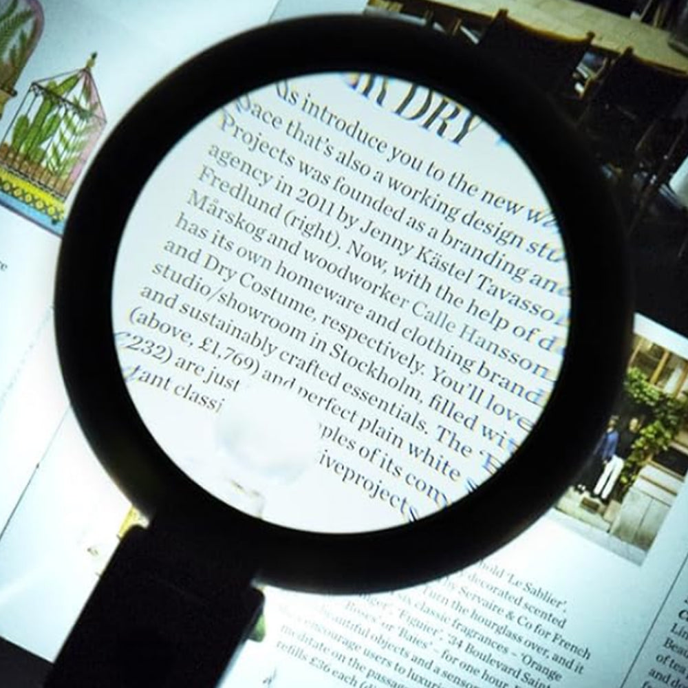5X 11X Magnifying Glass with LED Light and Stand Foldable Handheld Magnifier