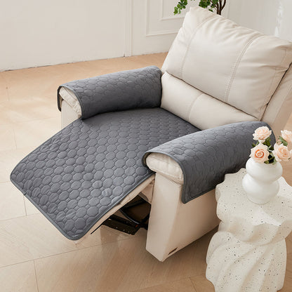 3Pcs Set Non Slip Recliner Chair Covers Couch Covers Pet Protector Slipcovers Gray