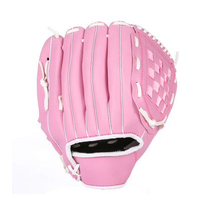1X Baseball Glove Softball Training Mitt Left Hand Gloves for Children Adult Pink