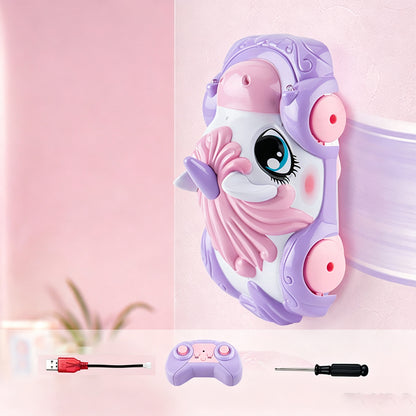 RC Wall Climbing Car Unicorn Toy Car with LED Lights for Ceiling Wall