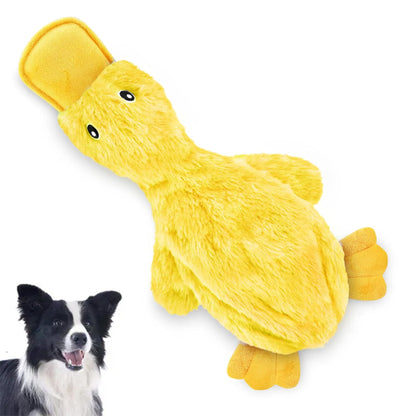 Interactive Dog Chew Toy Small Dog Toys Plush Duck Dog Toy-Yellow