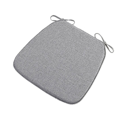 Chair Cushion with Ties Removable Chair Pad for Dining Chair Grey