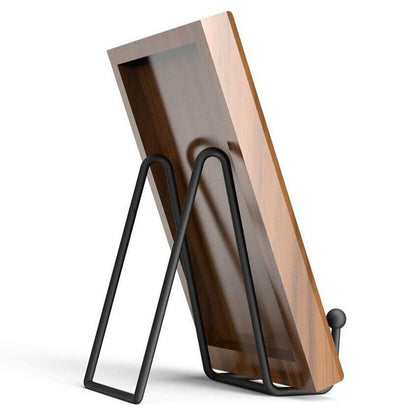 2Pcs Picture Frame Display Stands Photo Pedestal Art Plate Holders Black