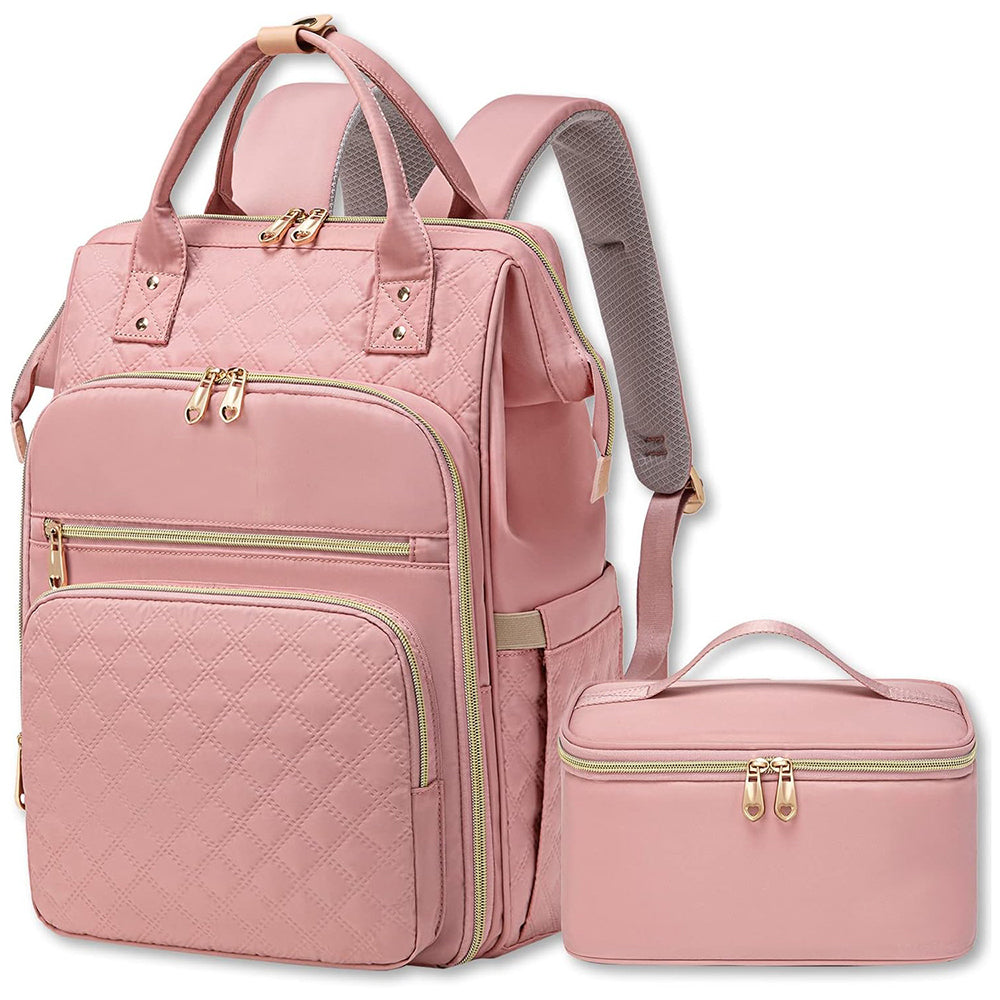 2-in-1 Laptop Lunch Backpack - Pink