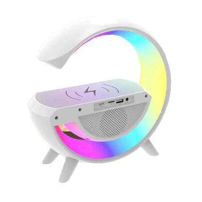 3 in 1 Digital Display Bluetooth Speaker Night Light with Wireless Charger