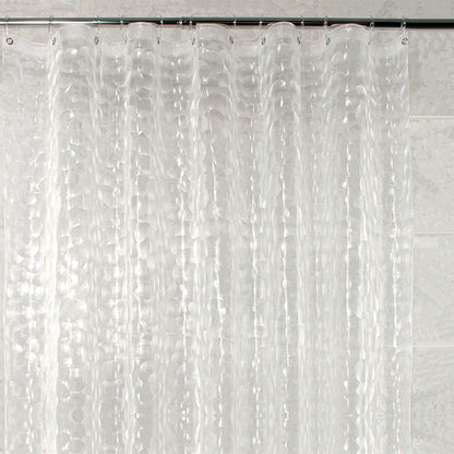 PEVA Thickened Shower Curtain Liner 180x180cm with Rustproof Grommets and Hooks-Clear