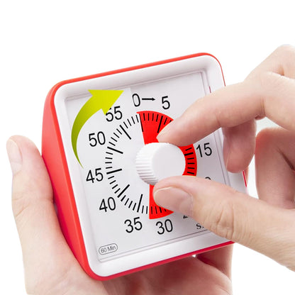 60-Minute Visual Timer Countdown Timer Time Management Tool for Sports Studying Red