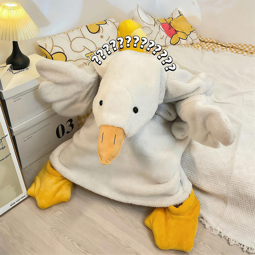 Oversized Cartoon Goose Hoodied Blanket Fleece Onesie - Style1