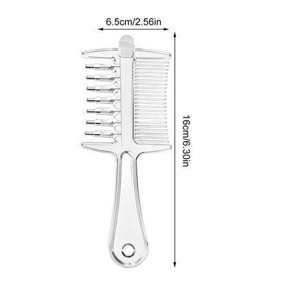 2 in 1 Liquid Guide Comb Oil Comb with Flow Control and Scalp Massage Comb - Clear
