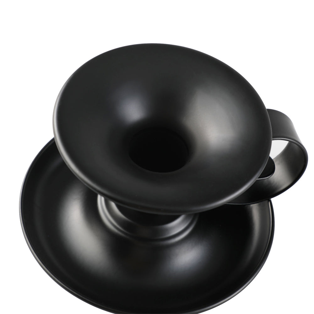 2Pcs Retro Black Iron Taper Candle Holders for Thanksgiving Christmas