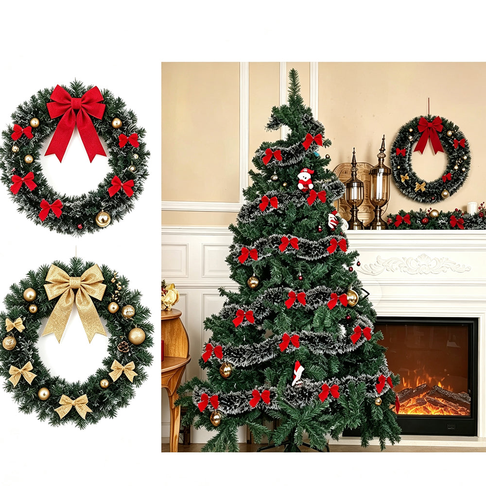 5 Pack 2m Christmas Garland Green Christmas Tinsel Decoration