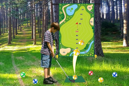 Golf Toys Set Garden Golf Game Set with All Golf Equipment Golf Hitting Mat and Training Golf Balls