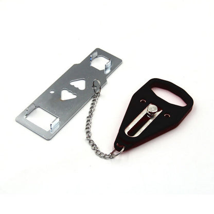 Portable Door Lock Travel Security Device for Hotel Home Apartment Bedroom-Black